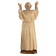 Estatua Papa Benedicto XVI de madera de la Val Gardena, acabado con diferentes matices de marrón s4