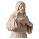 Statue natural wood Val Gardena Sacred Heart of Jesus s2