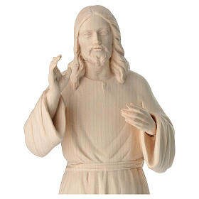 Statue Christ Blessing natural wood Val Gardena