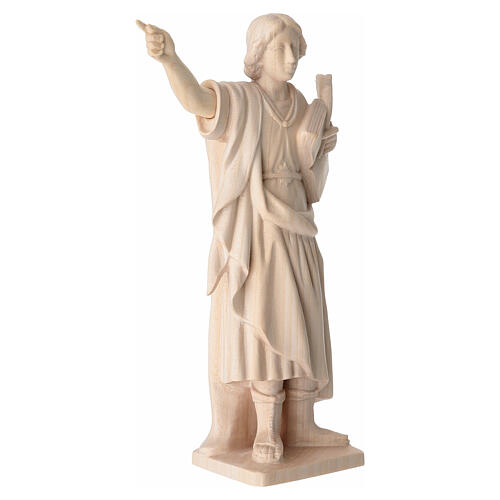 Statue Saint Pancrace en bois naturel Valgardena 4