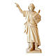 Statue Saint Pancrace en bois naturel Valgardena s1