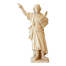 Statua San Pancrazio in legno naturale della Val Gardena