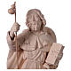 Estatua Santiago el Mayor de madera natural de la Val Gardena s2