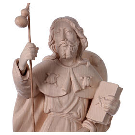 Statue Saint Jacopo en bois naturel Valgardena