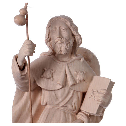 Statue Saint Jacopo en bois naturel Valgardena 2