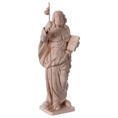 Statue Saint Jacopo en bois naturel Valgardena 4