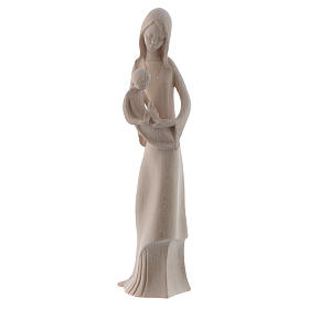 Holy Mary with Child and dove 25cm natural wood Val Gardena