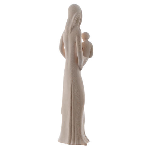 Virgen con Niño Jesús y paloma 25 cm de madera natural de la Val Gardena 4