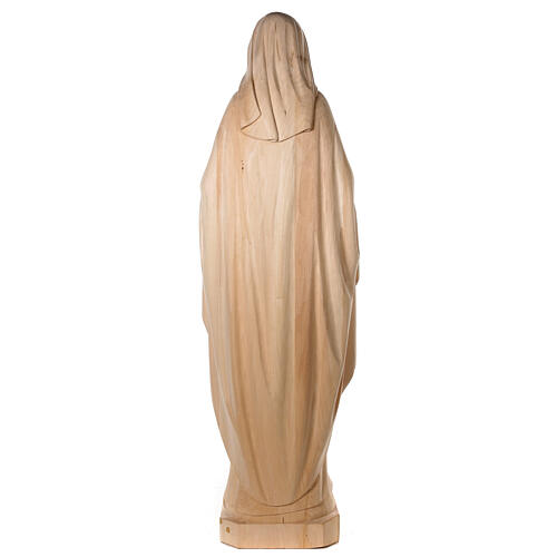 Estatua Virgen Inmaculada de madera natural de la Val Gardena 6