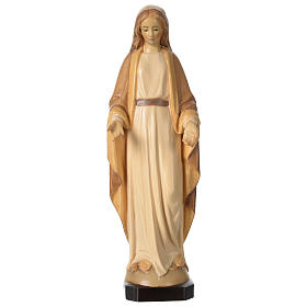 Imagens em Madeira Natural: Imagem Nossa Senhora Imaculada madeira Val Gardena diferentes tons castanho Imagens em Madeira Natural: Imagem Nossa Senhora Imaculada madeira Val Gardena diferentes tons castanho