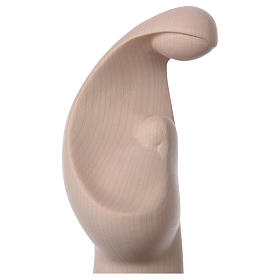 Modern statue of Our Lady in natural maple wood