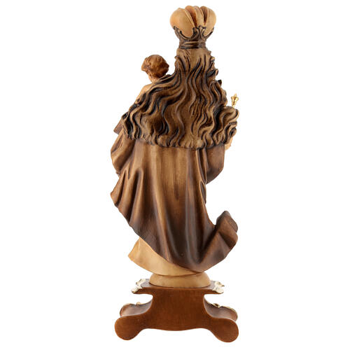 Estatua Nuestra Señora de Baviaria de madera de arce, acabado con diferentes matices de marrón 8