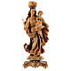 Estatua Nuestra Señora de Baviaria de madera de arce, acabado con diferentes matices de marrón s1