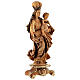 Estatua Nuestra Señora de Baviaria de madera de arce, acabado con diferentes matices de marrón s5