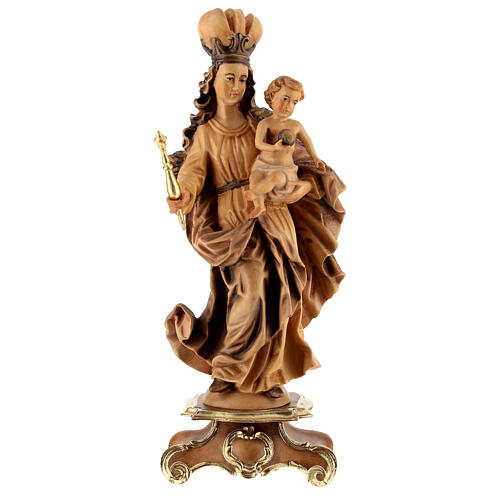 Statua Madonna Bawaria legno acero diverse tonalità 1