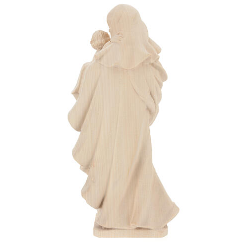 Estatua Virgen del Corazón de madera natural de la Val Gardena 5