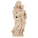 Estatua Virgen del Corazón de madera natural de la Val Gardena s1
