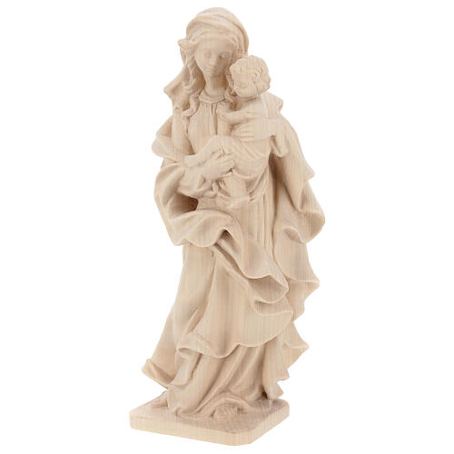 Statua Madonna del Cuore legno Valgardena naturale 3