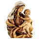 Statue Vierge du Coeur bois Valgardena nuances marron s2