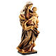 Statue Vierge du Coeur bois Valgardena nuances marron s5