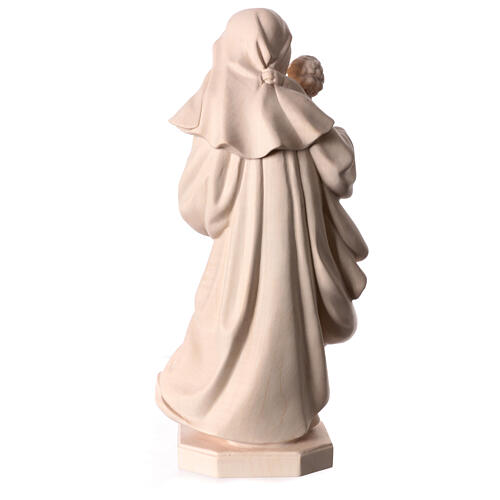 Estatua Virgen de la Reverencia de madera natural de la Val Gardena 6