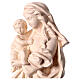 Estatua Virgen de la Reverencia de madera natural de la Val Gardena s2