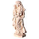 Estatua Virgen de la Reverencia de madera natural de la Val Gardena s3