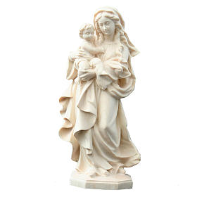 Statue Vierge de la Révérence bois Valgardena naturel
