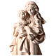 Statua Madonna Reverenza legno Valgardena naturale s4