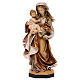 Statue Vierge de la Révérence bois Valgardena nuances marron s1