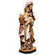 Statue Vierge de la Révérence bois Valgardena nuances marron s4