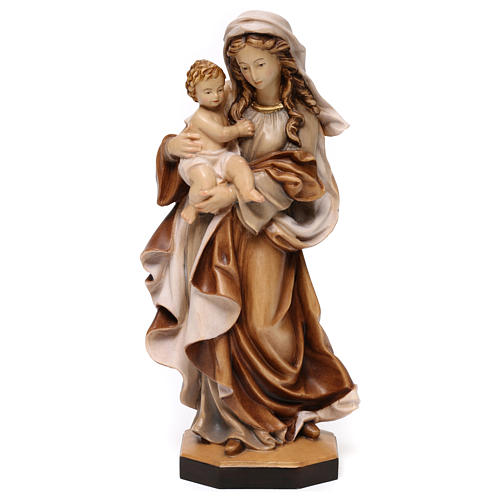 Our Lady of Reverence wooden statue in shades of brown 1