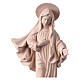 Imagen de la Virgen de Medjugorje de madera natural de la Val Gardena s2