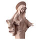 Imagen de la Virgen de Medjugorje de madera natural de la Val Gardena s4