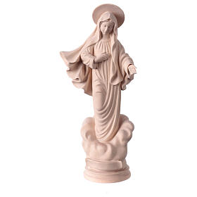 Statua Madonna Medjugorje legno Valgardena naturale