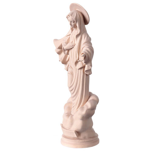 Statua Madonna Medjugorje legno Valgardena naturale 3