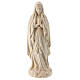 Virgen de Lourdes de madera natural de la Val Gardena s1