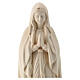Virgen de Lourdes de madera natural de la Val Gardena s2
