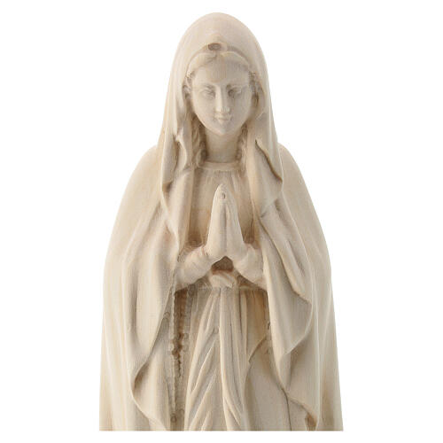 Statua Madonna Lourdes legno Valgardena naturale 2
