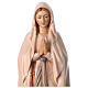 Estatua Virgen de Lourdes de madera de la Val Gardena, acabado con diferentes matices de marrón s2