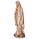 Estatua Virgen de Lourdes de madera de la Val Gardena, acabado con diferentes matices de marrón s3