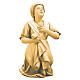 Saint Bernadette statue in maple wood, shades of brown s1