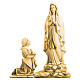 Saint Bernadette statue in maple wood, shades of brown s2
