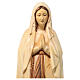Our Lady of Lourdes and Bernadette in wood, shades of brown Val Gardena s2
