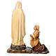 Our Lady of Lourdes and Bernadette in wood, shades of brown Val Gardena s6