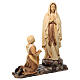 Figura Madonna z Lourdes i Bernadeta drewno Val Gardena różne odcienie s3