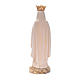 Virgen de Lourdes con corona de madera de la Val Gardena, acabado con diferentes matices de marrón s4