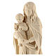Imagen Virgen con el Niño Jesús de madera natural de la Val Gardena s4