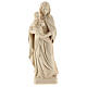 Statua Madonna Bambin Gesù legno Valgardena naturale s1