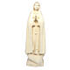 Statua Madonna Fatima con corona legno Valgardena naturale s1